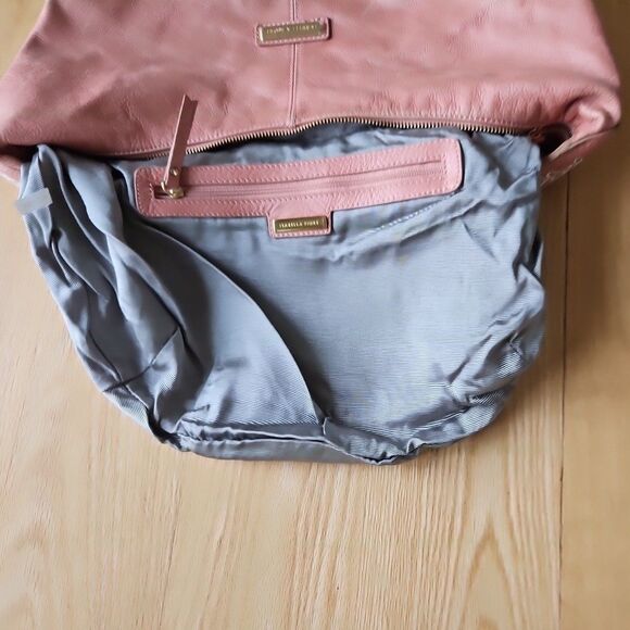 Isabella Fiore Blush/Peach Leather Floral Embroidered Hobo bag Garden Feminine - Picture 8 of 12